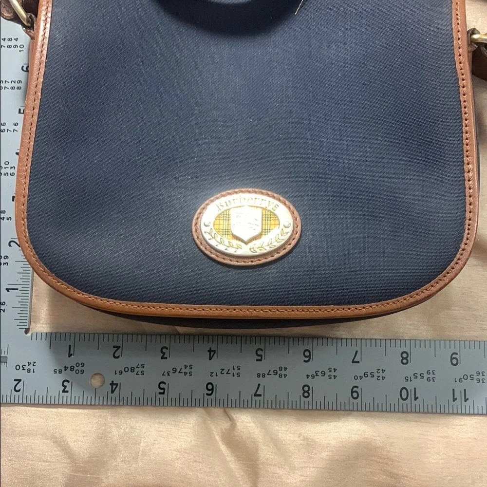 Vintage Burberrys of London Navy and Brown Crossbody Bag - Picture 4 of 11